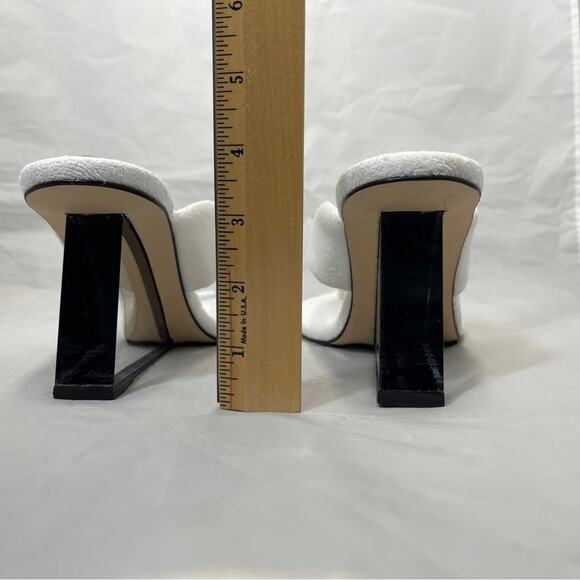 Good American White Terry Lucite Wedge Heels Women 10 - Picture 9 of 16